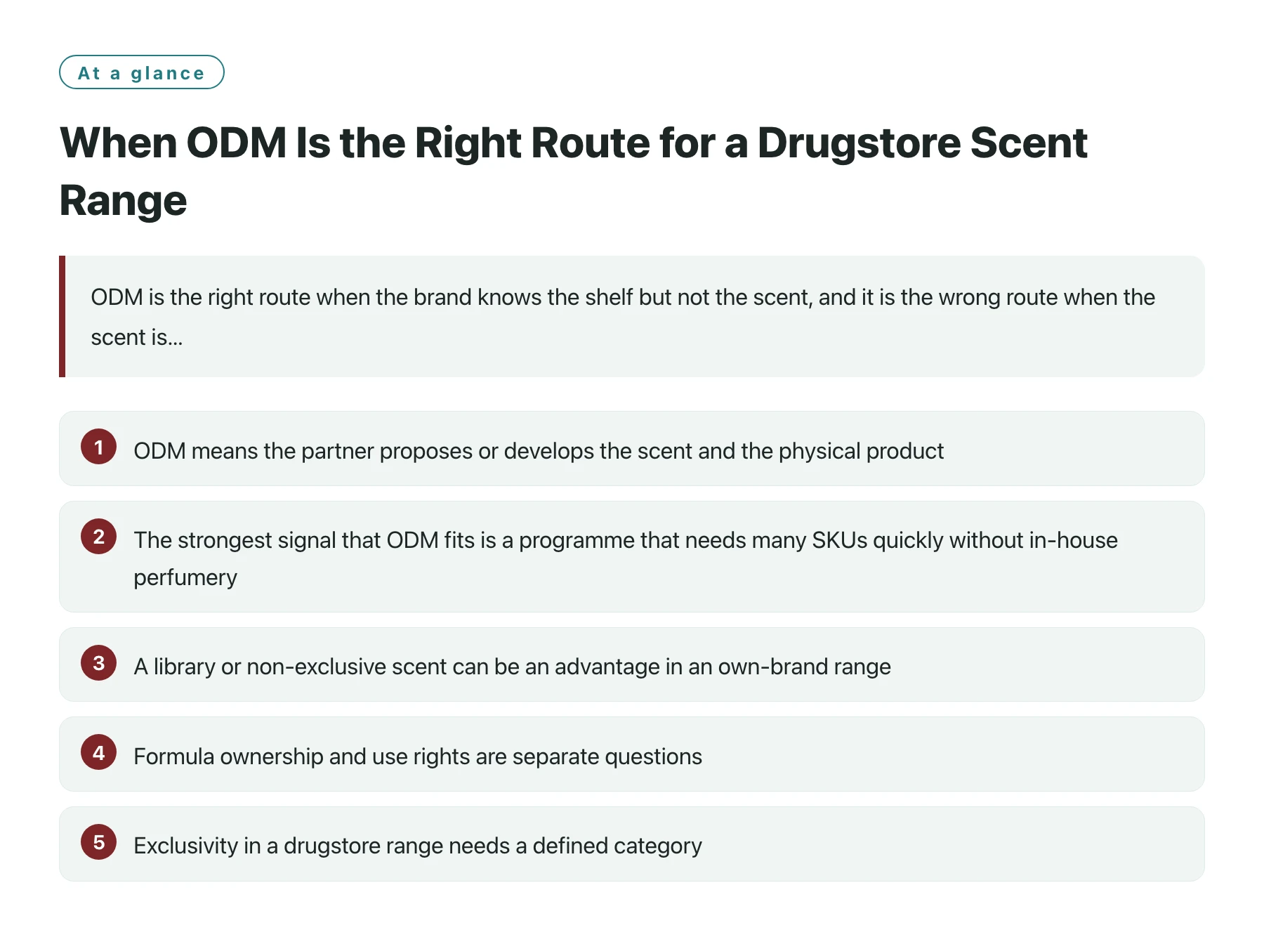 When ODM Is the Right Route for a Drugstore Scent Range——全文要点速览